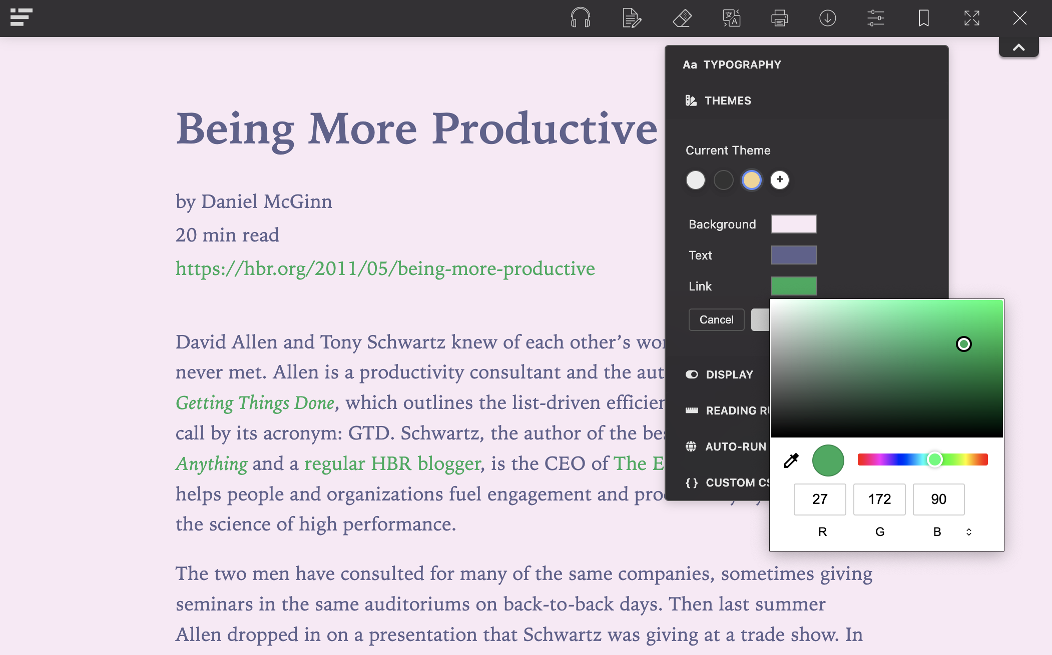 Reader Mode 4