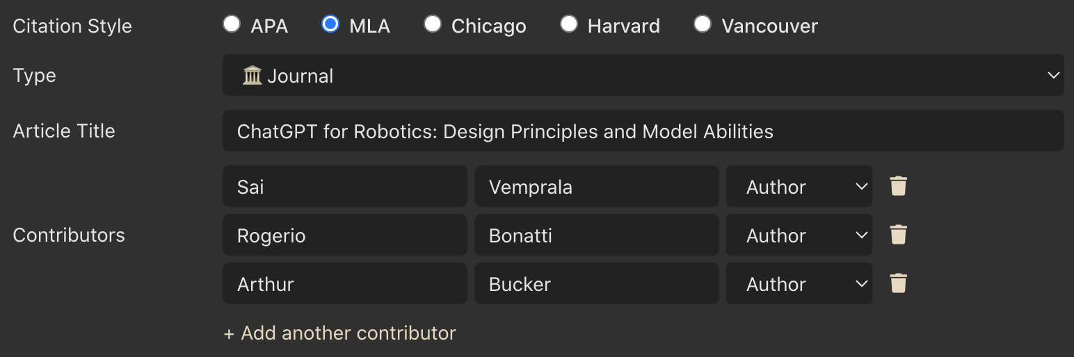 Citation Generator